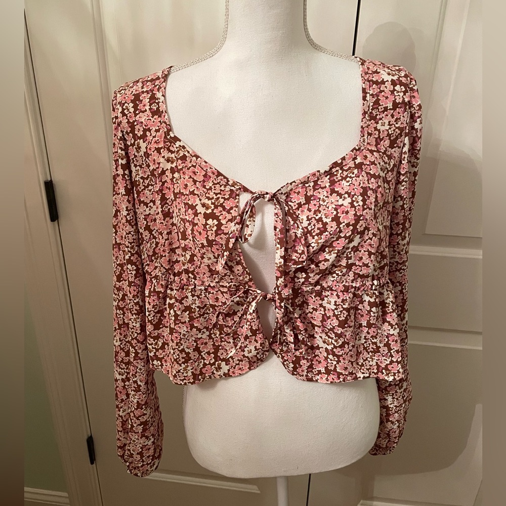 Altar’d State Tie Front Long Sleeve